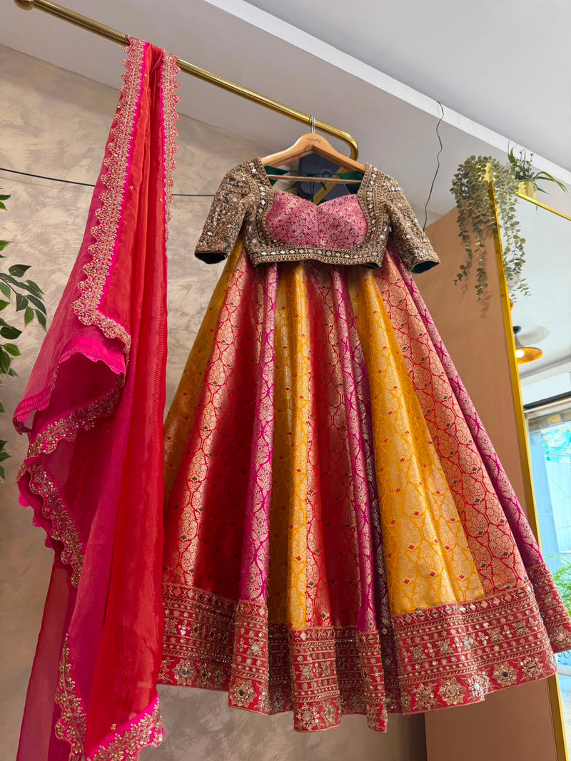 Multicolor Banaras Silk Lehenga
